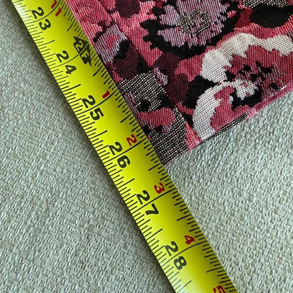 Sezane Pants Women’s 2 Jacquard Gustav Trousers Pink Floral Academia - Picture 9 of 11